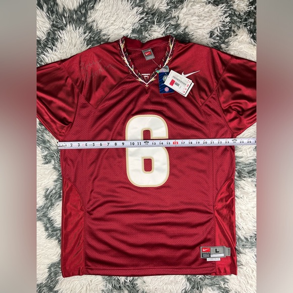 NWT Vintage Nike NCAA FSU Men's Jersey #6 Signed Bobby Bowden Garnet Size Large - Picture 8 of 11